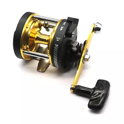 Gear drum left hand fishing disc